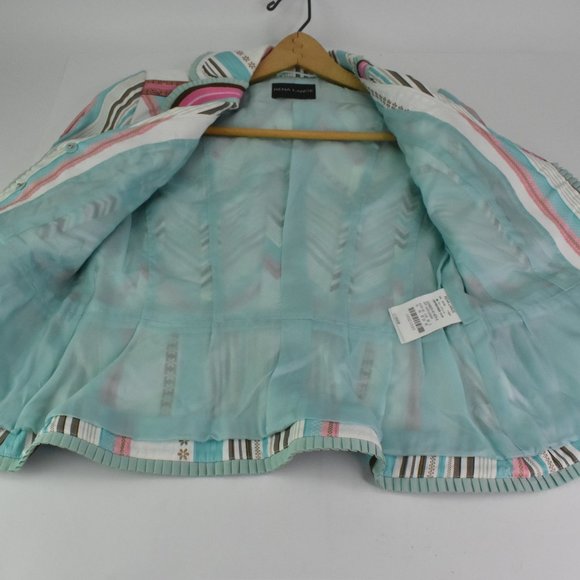 Rena Lange Womens Size 06 Blazer Spring Colorful - Picture 3 of 6